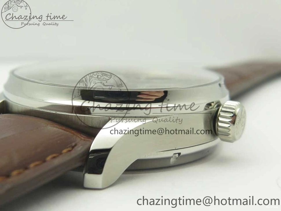 MIROTIME 0127 Lightweight Portuguese Tourbillon IW504602 SS ZF Best Edition Gray Dial on Brown Leather Strap 7177